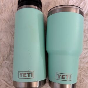 YETI sea foam rambler set